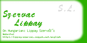 szervac lippay business card